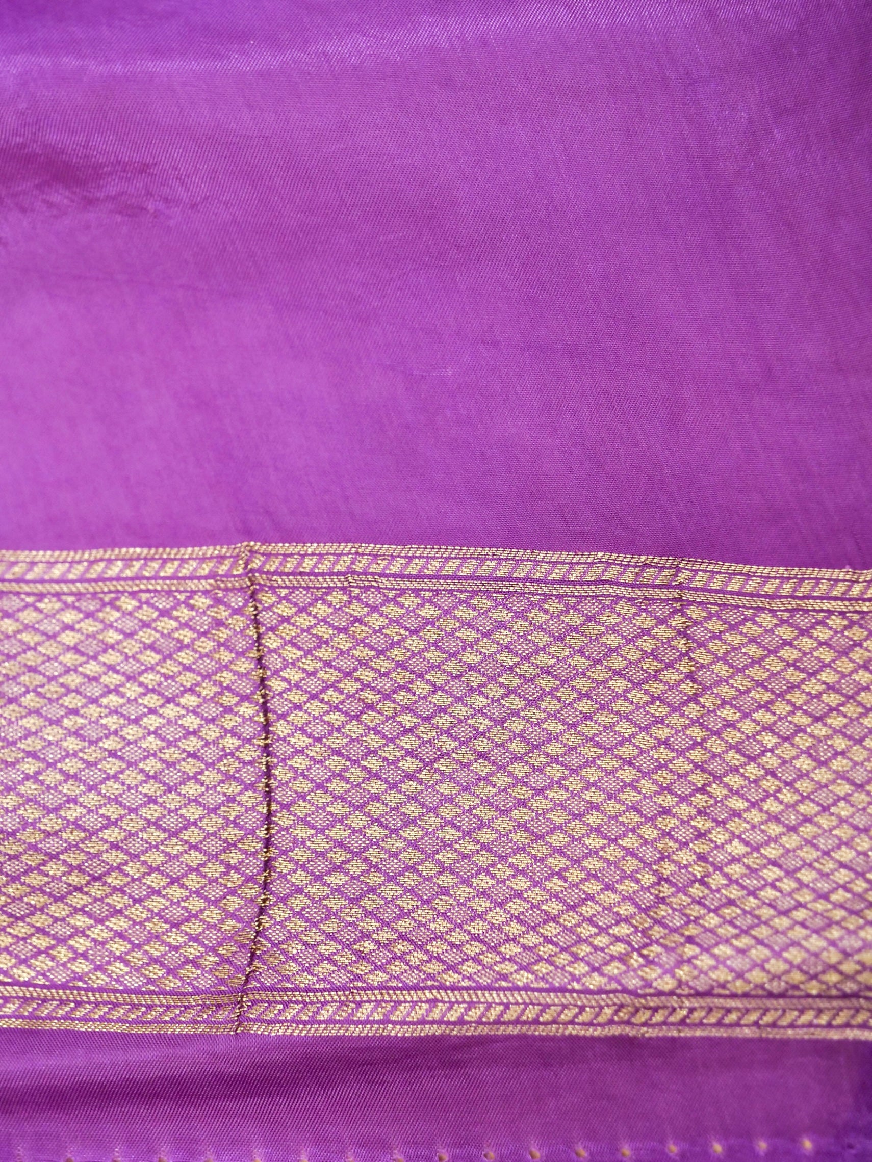 Lavender Banarasi Silk Saree - Image 7