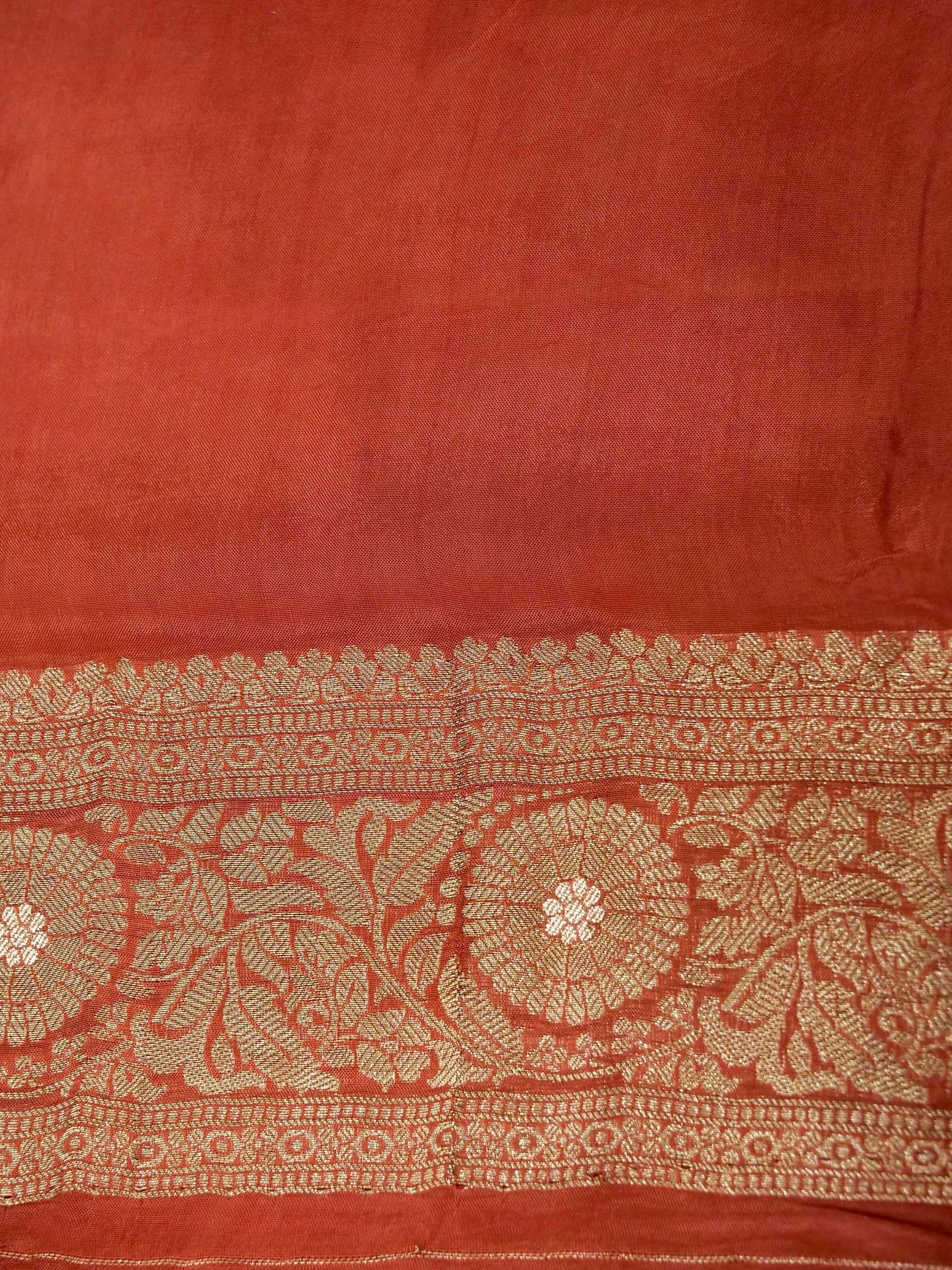 Peach Pink Banarasi Silk Saree - Image 6