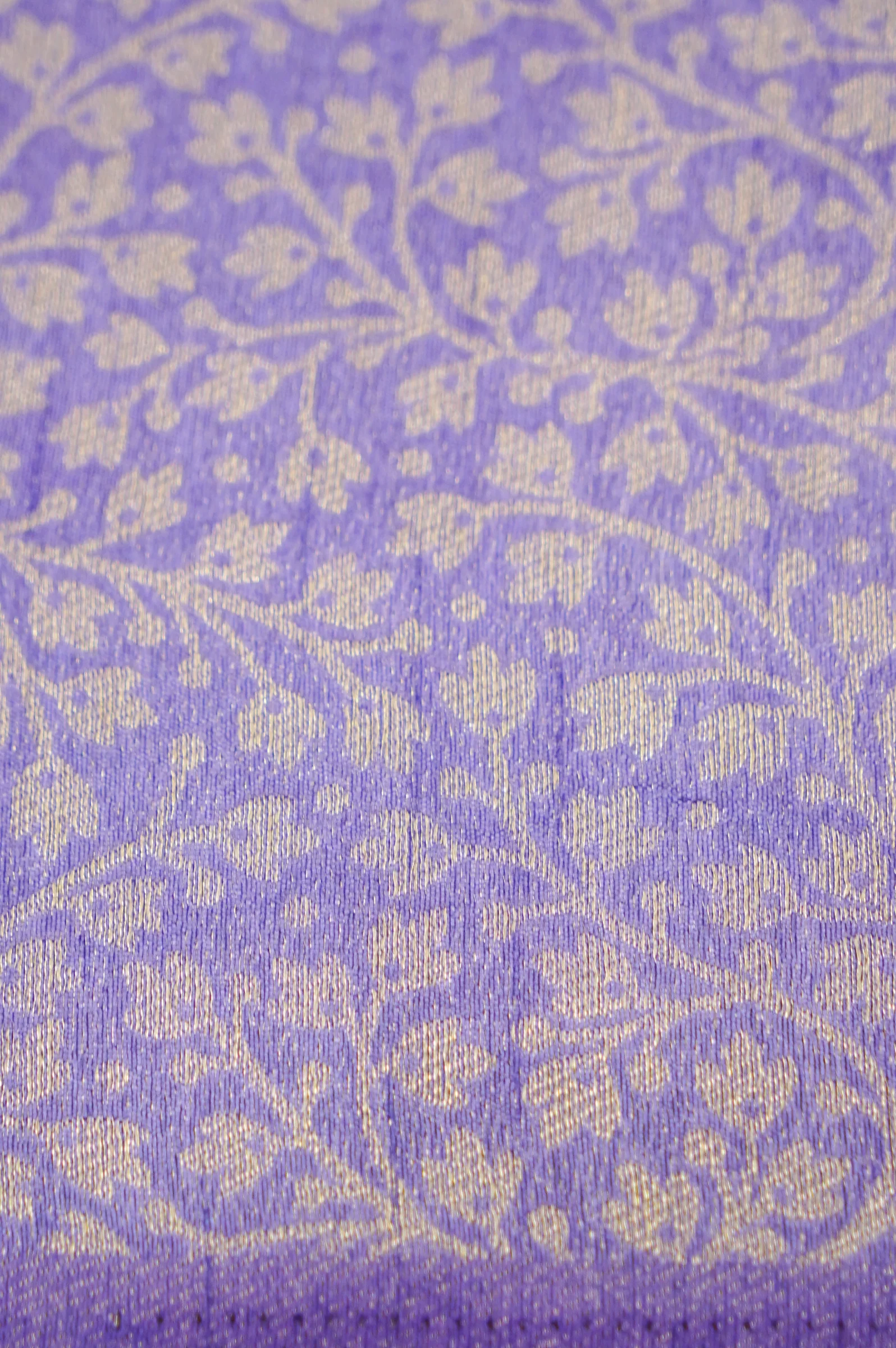 Royal Blue Banarasi Khaddi Silk Saree - Image 5