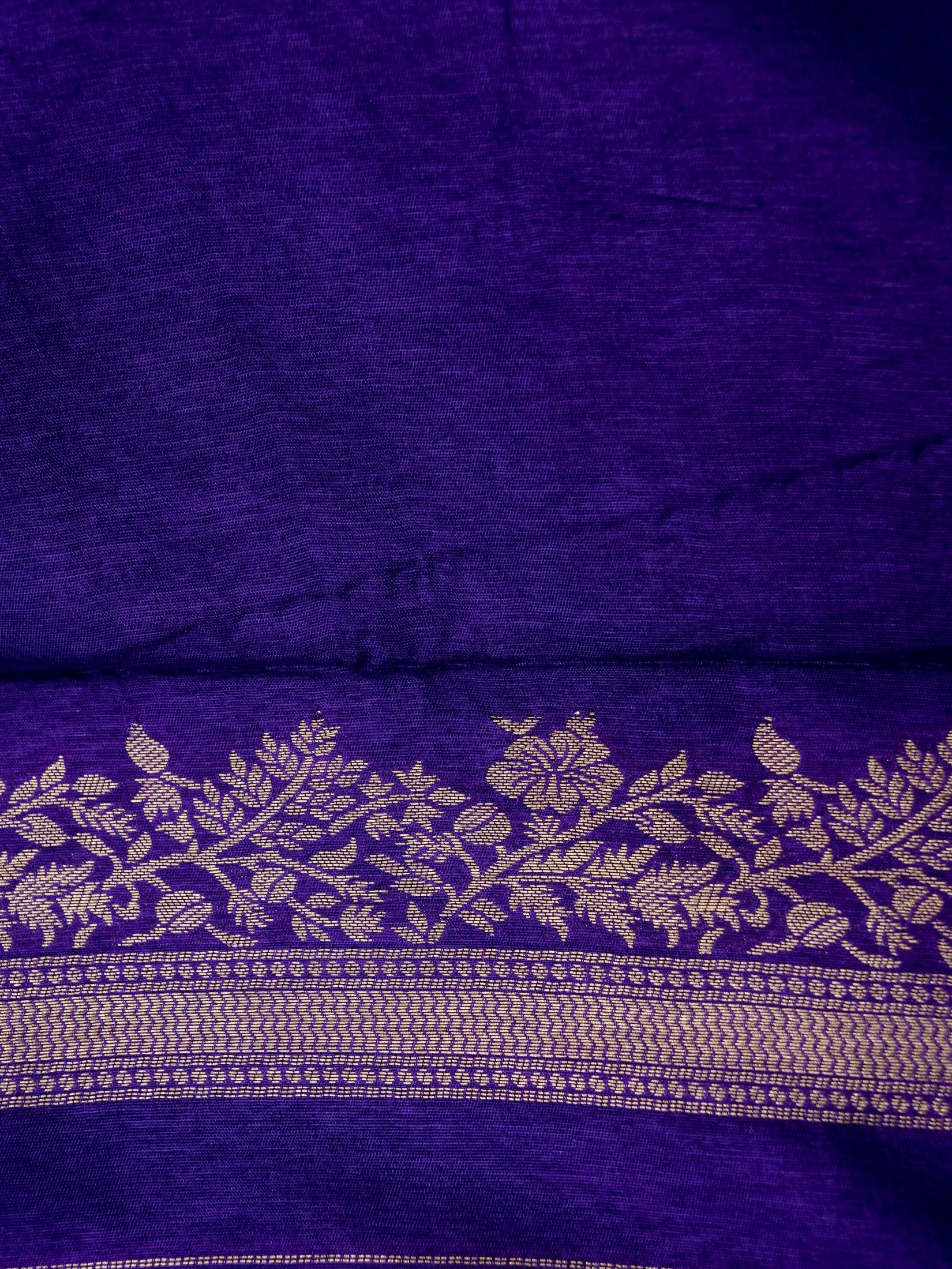 Royal Purple Banarasi Dola Silk Saree - Image 7