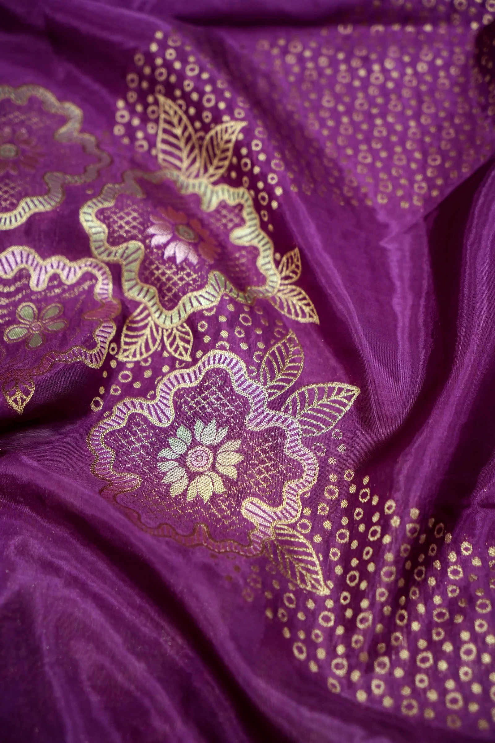 Royal Purple Banarasi Silk Saree - Image 4