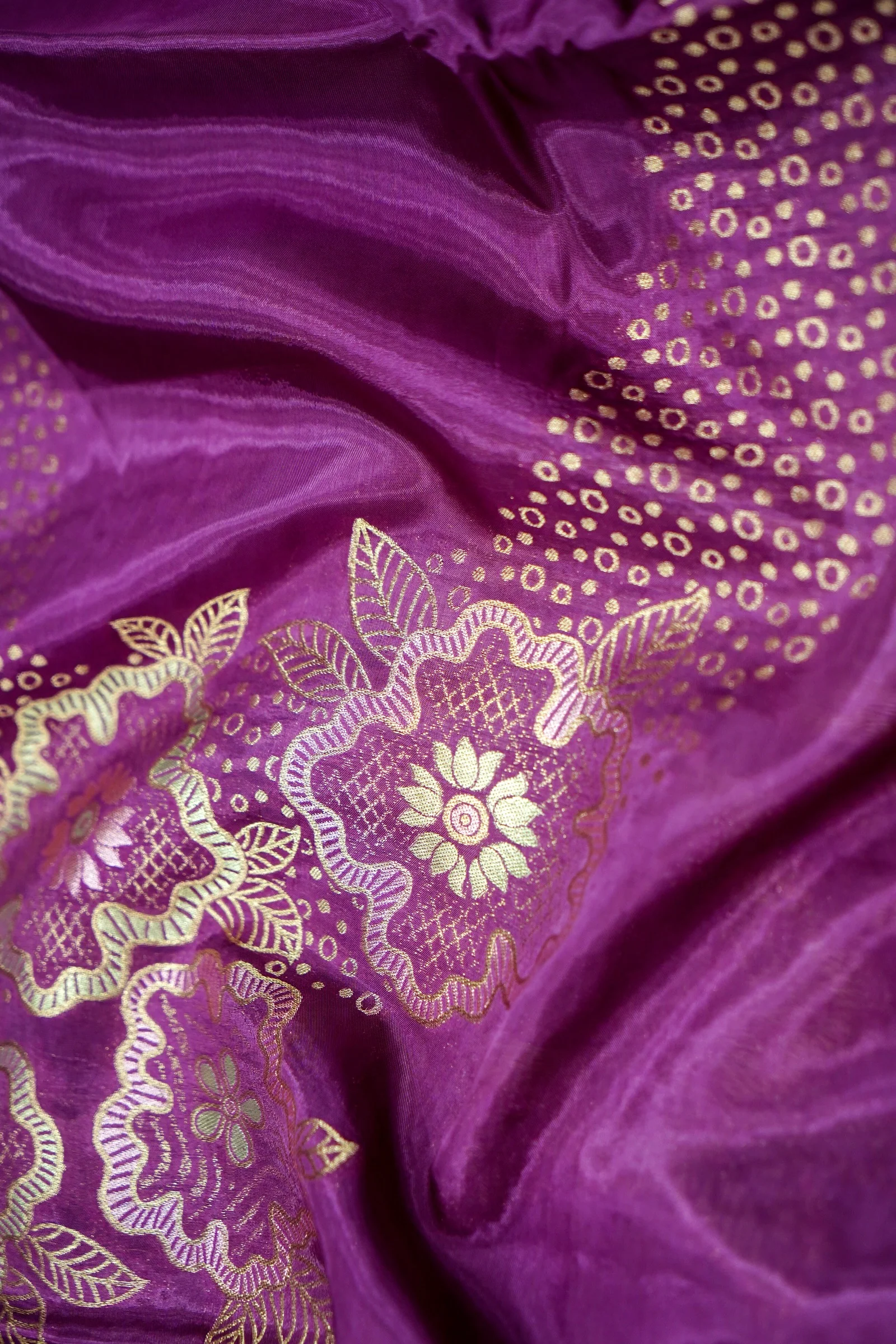 Royal Purple Banarasi Silk Saree - Image 5