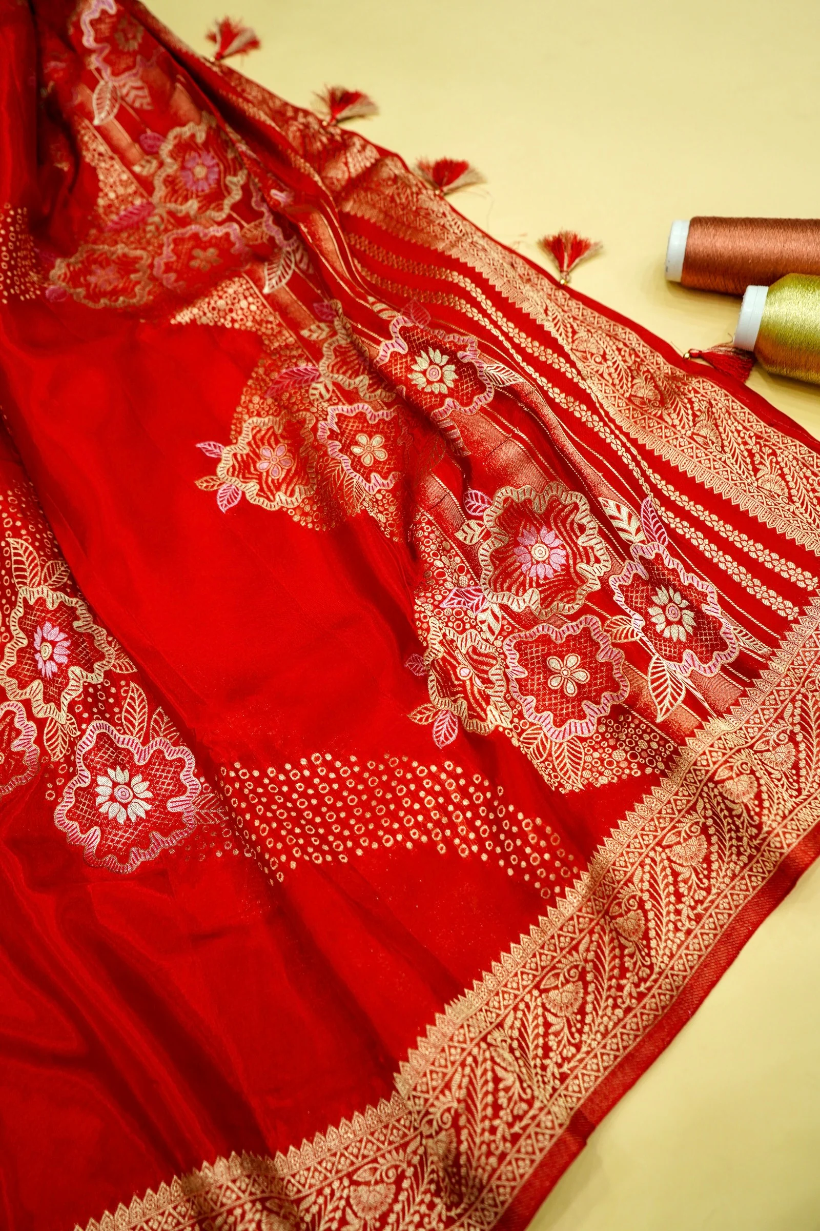 Sindoor Red Banarasi Silk Saree