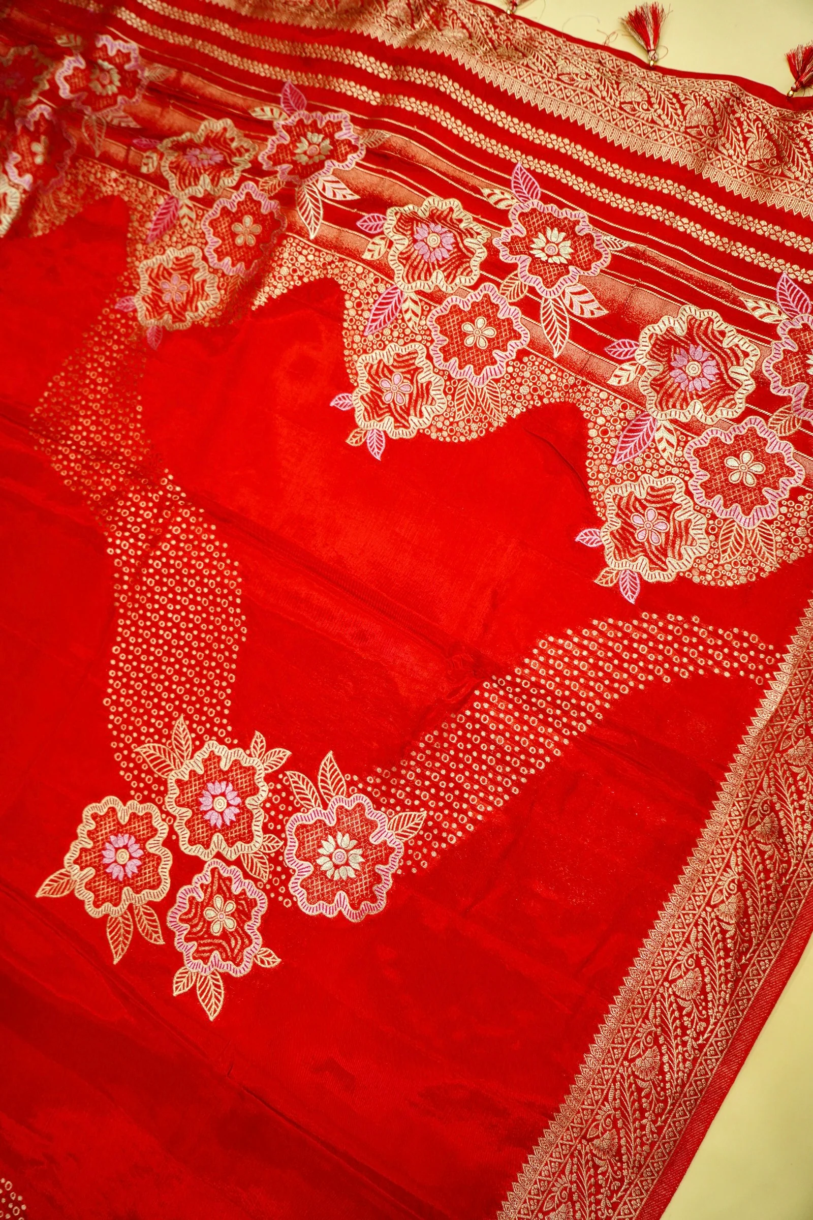 Sindoor Red Banarasi Silk Saree - Image 2